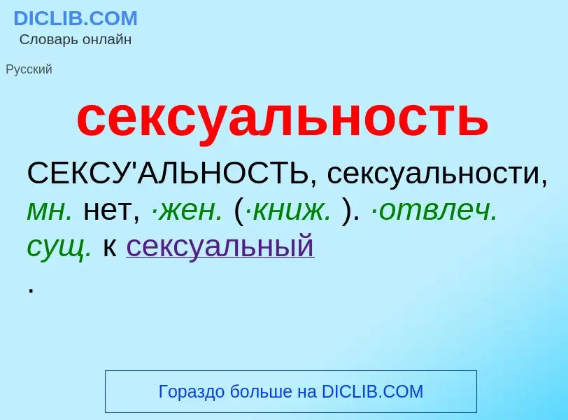 Что такое сексуальность - определение