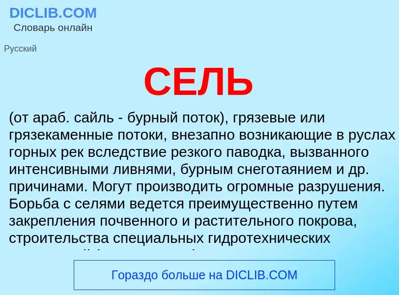 Was ist СЕЛЬ - Definition