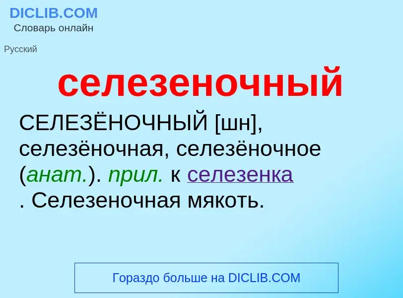 O que é селезеночный - definição, significado, conceito