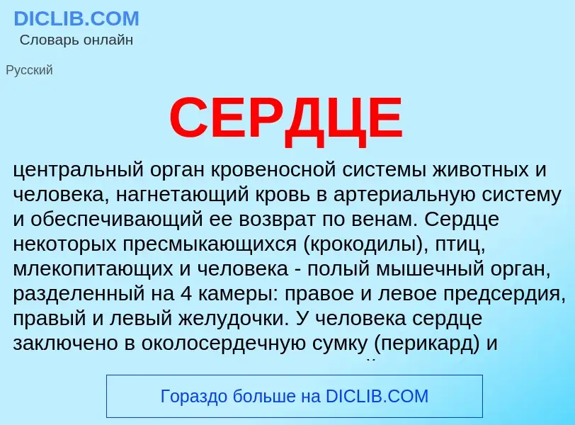 What is СЕРДЦЕ - definition