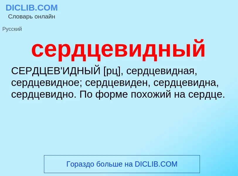 O que é сердцевидный - definição, significado, conceito