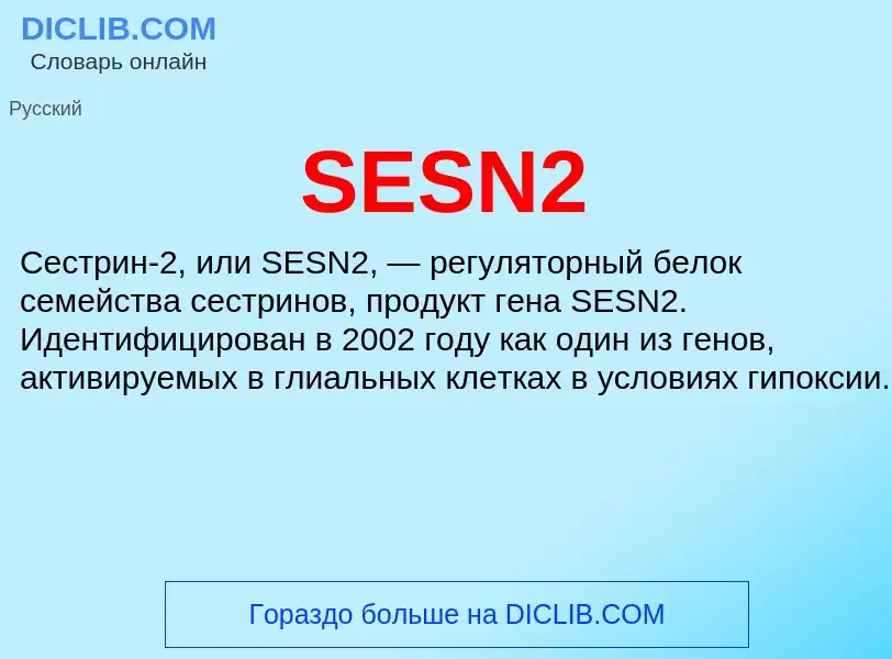 Che cos'è SESN2 - definizione