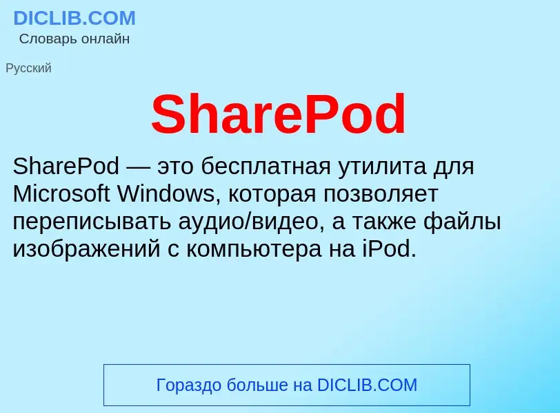 Che cos'è SharePod - definizione