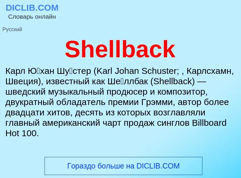 ¿Qué es Shellback? - significado y definición