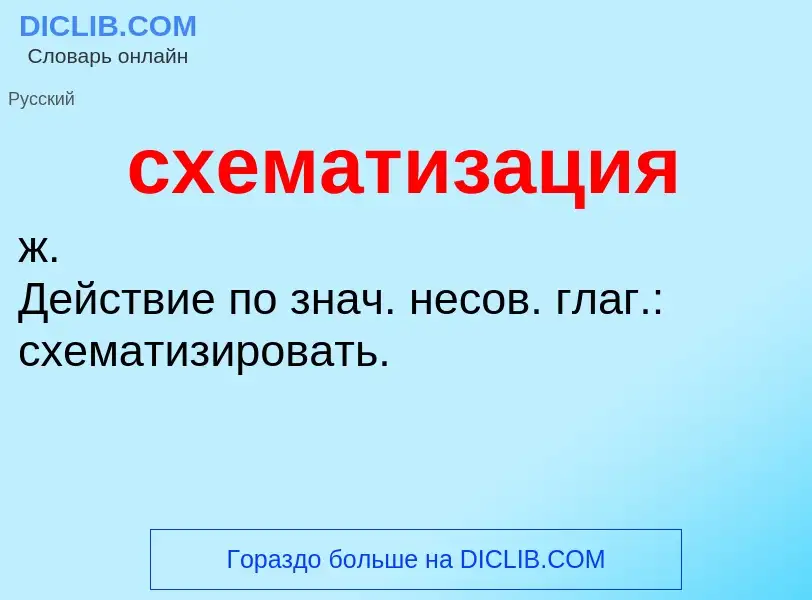 ¿Qué es схематизация? - significado y definición