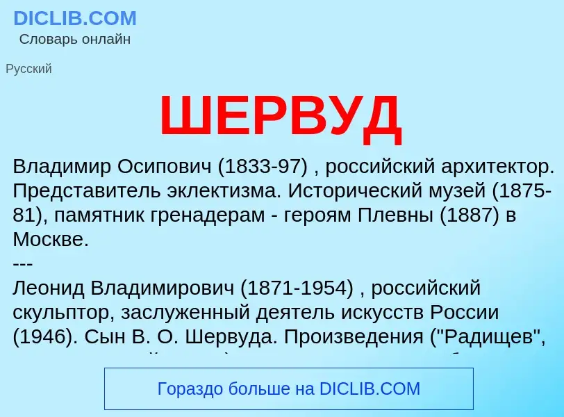 ¿Qué es ШЕРВУД? - significado y definición