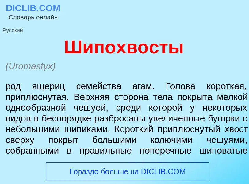 Что такое Шипохв<font color="red">о</font>сты - определение