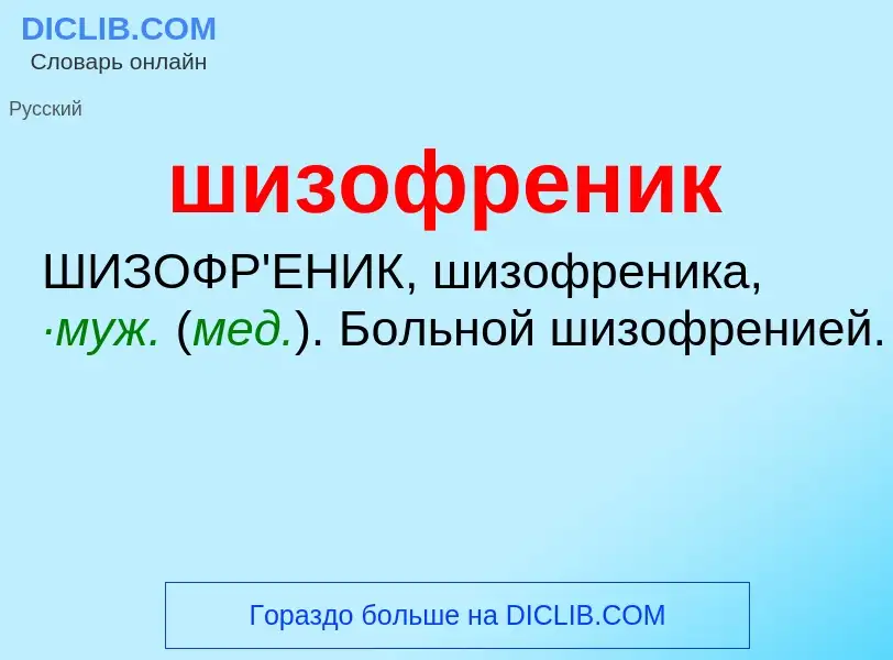 Wat is шизофреник - definition