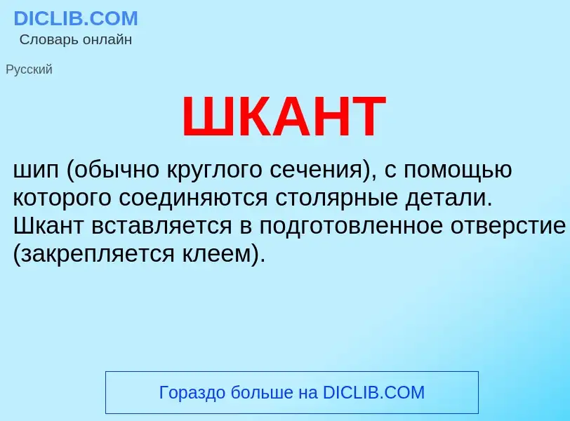 ¿Qué es ШКАНТ? - significado y definición