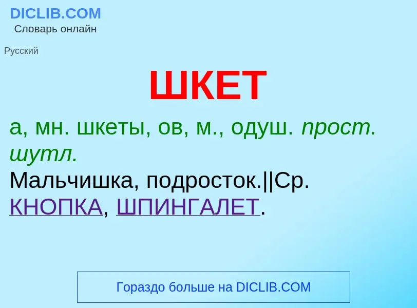 What is ШКЕТ - definition