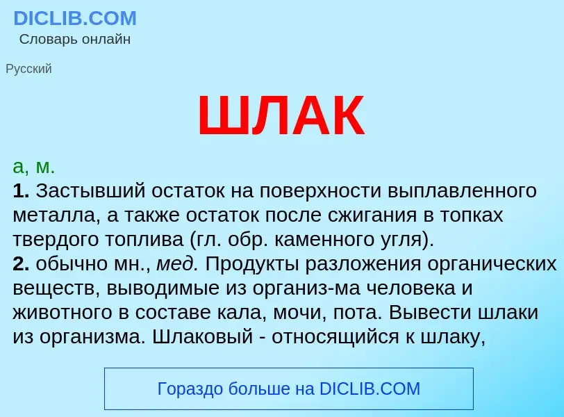 What is ШЛАК - meaning and definition