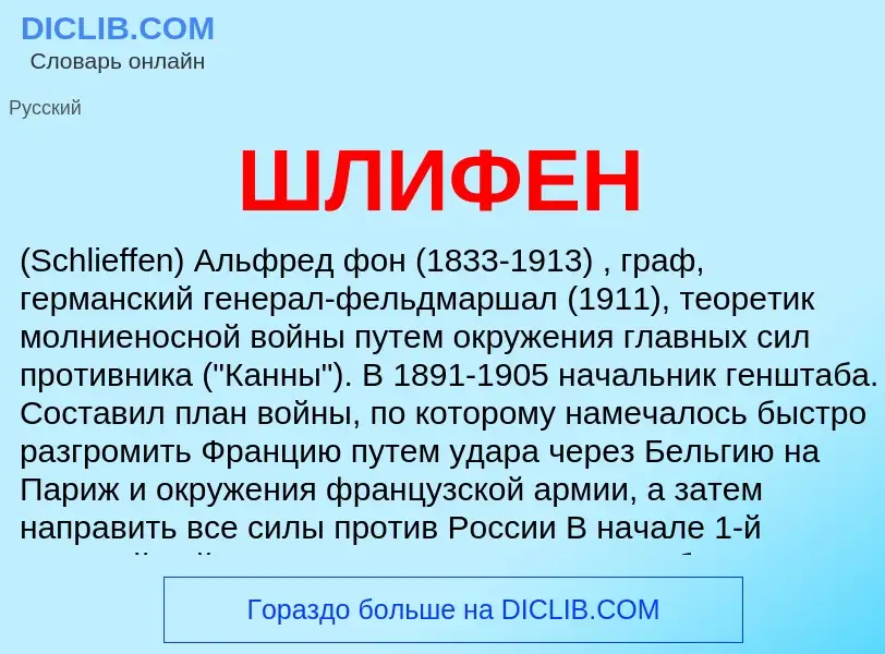 Was ist ШЛИФЕН - Definition