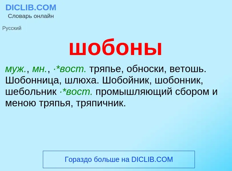 Что такое шобоны - определение