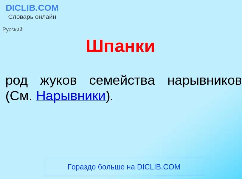 Что такое Шп<font color="red">а</font>нки - определение