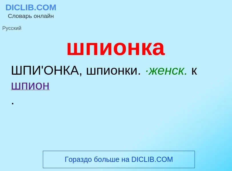 O que é шпионка - definição, significado, conceito