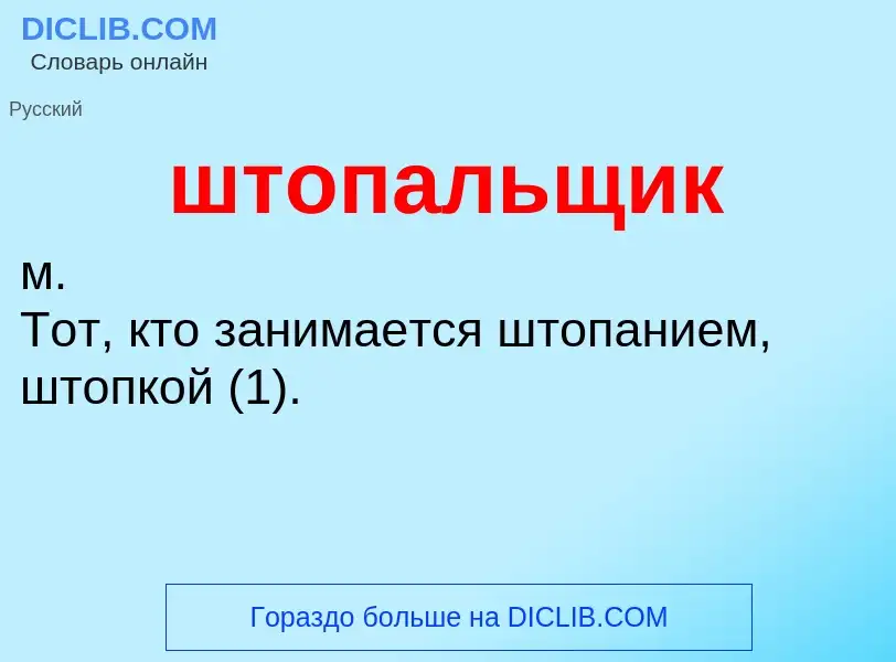 Τι είναι штопальщик - ορισμός