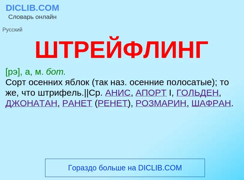 What is ШТРЕЙФЛИНГ - definition