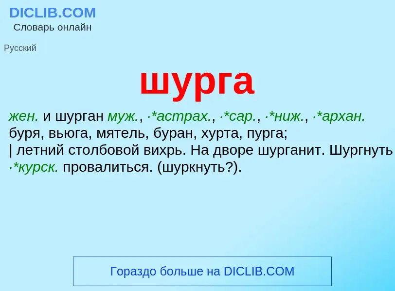 What is шурга - meaning and definition