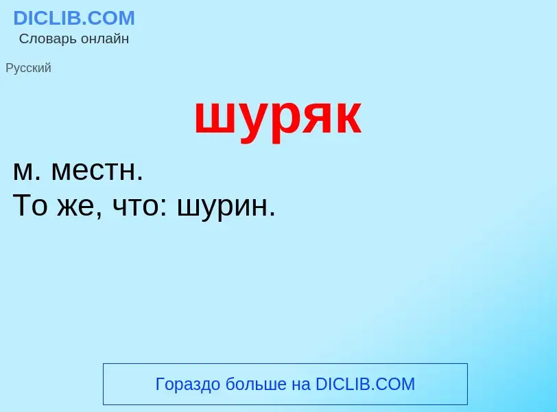 Что такое шуряк - определение