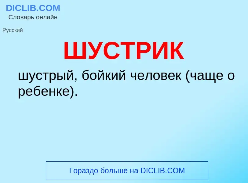 Wat is ШУСТРИК - definition