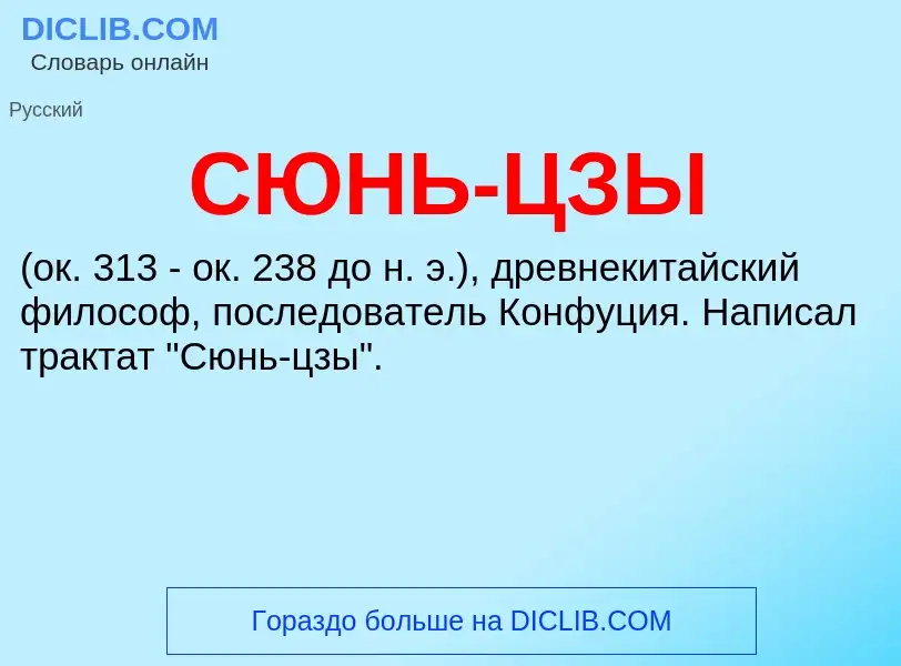 What is СЮНЬ-ЦЗЫ - meaning and definition