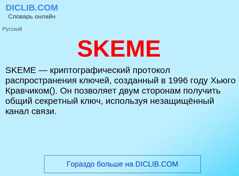 Что такое SKEME - определение