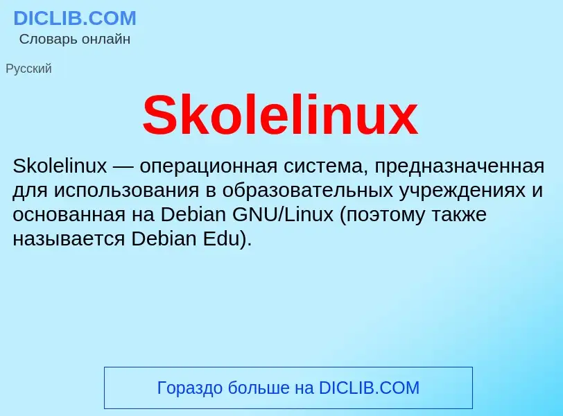 Che cos'è Skolelinux - definizione