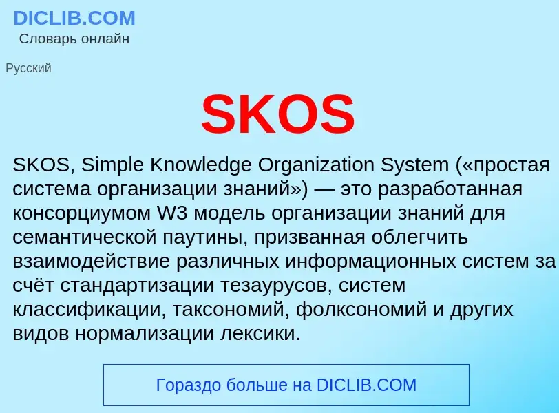 Что такое SKOS - определение