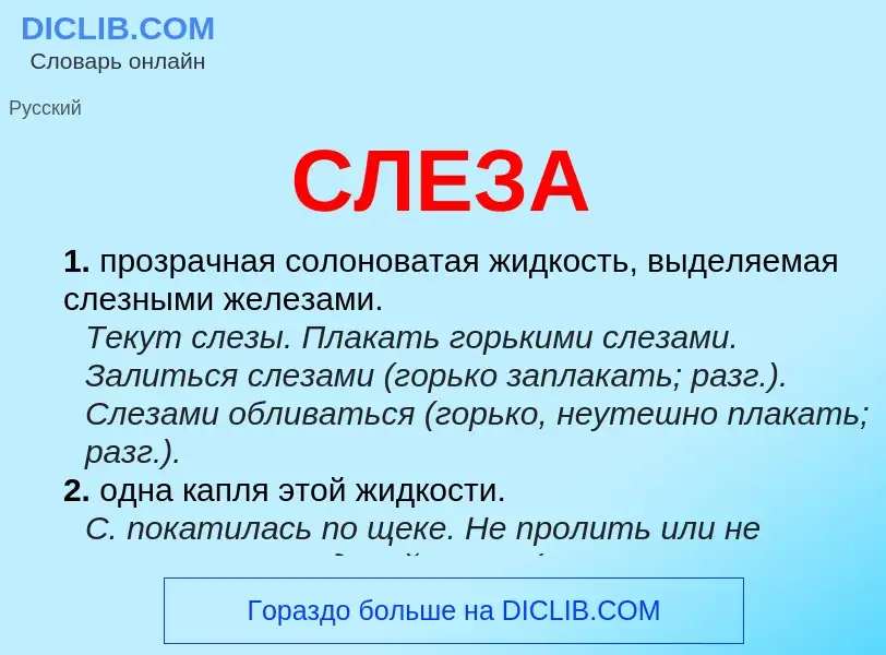 Wat is СЛЕЗА - definition