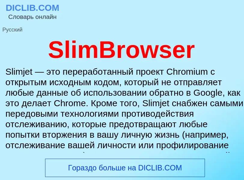 Che cos'è SlimBrowser - definizione
