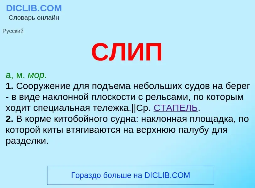 What is СЛИП - meaning and definition