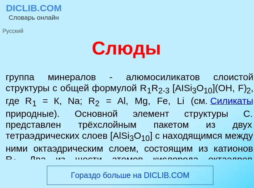 Che cos'è Сл<font color="red">ю</font>ды - definizione