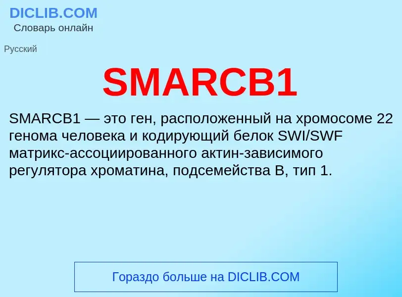 Что такое SMARCB1 - определение