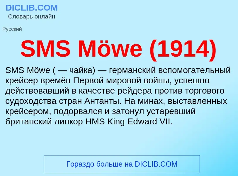 Что такое SMS Möwe (1914) - определение