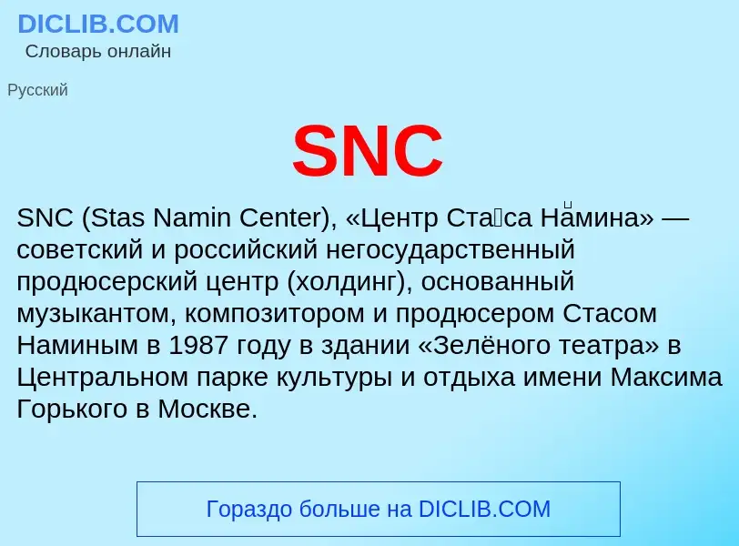 Что такое SNC - определение