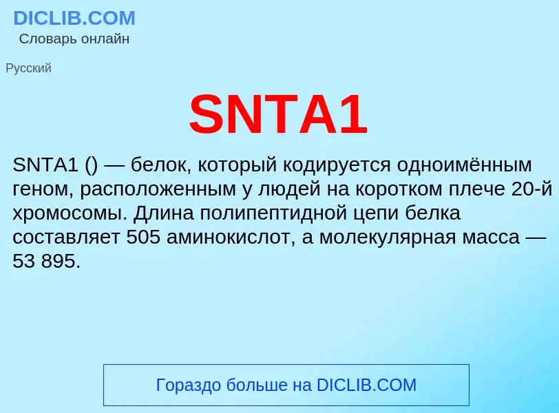 Что такое SNTA1 - определение