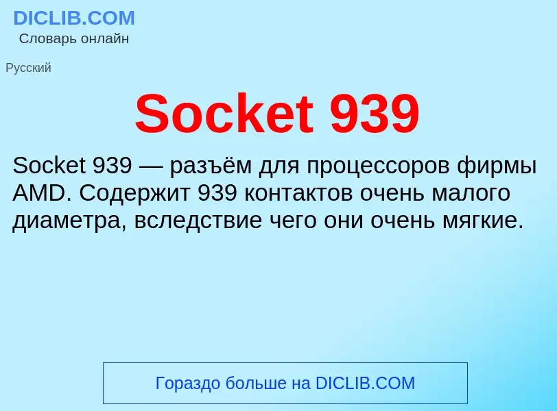 Che cos'è Socket 939 - definizione