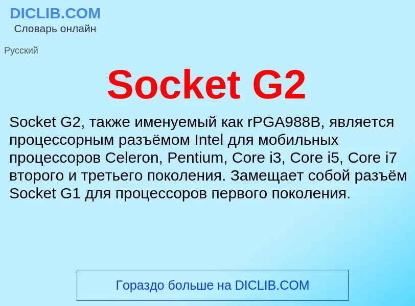 Che cos'è Socket G2 - definizione