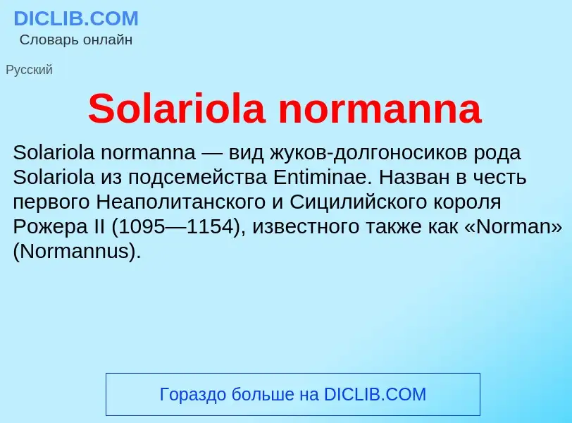 Che cos'è Solariola normanna - definizione