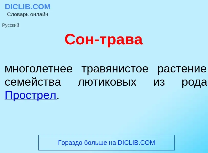 Что такое Сон-трав<font color="red">а</font> - определение