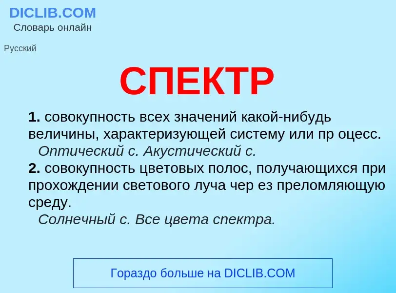 What is СПЕКТР - meaning and definition