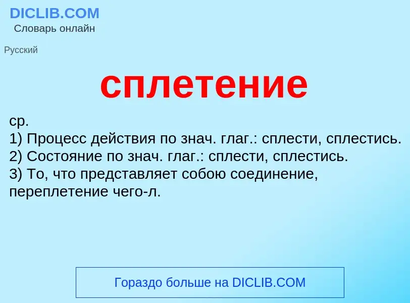 O que é сплетение - definição, significado, conceito