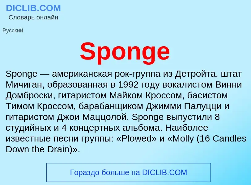 Che cos'è Sponge - definizione