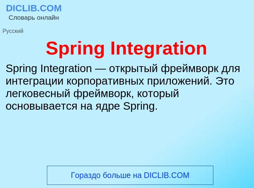 Che cos'è Spring Integration - definizione