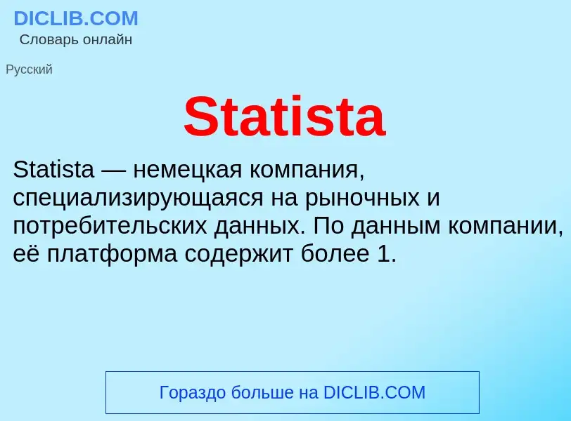 Che cos'è Statista - definizione