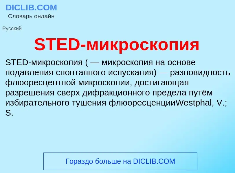 Что такое STED-микроскопия - определение