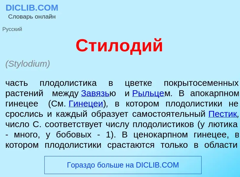 What is Стил<font color="red">о</font>дий - definition