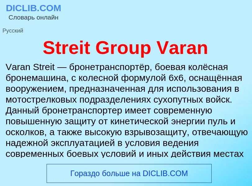 Что такое Streit Group Varan - определение