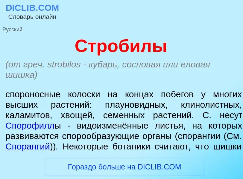 Che cos'è Стр<font color="red">о</font>билы - definizione