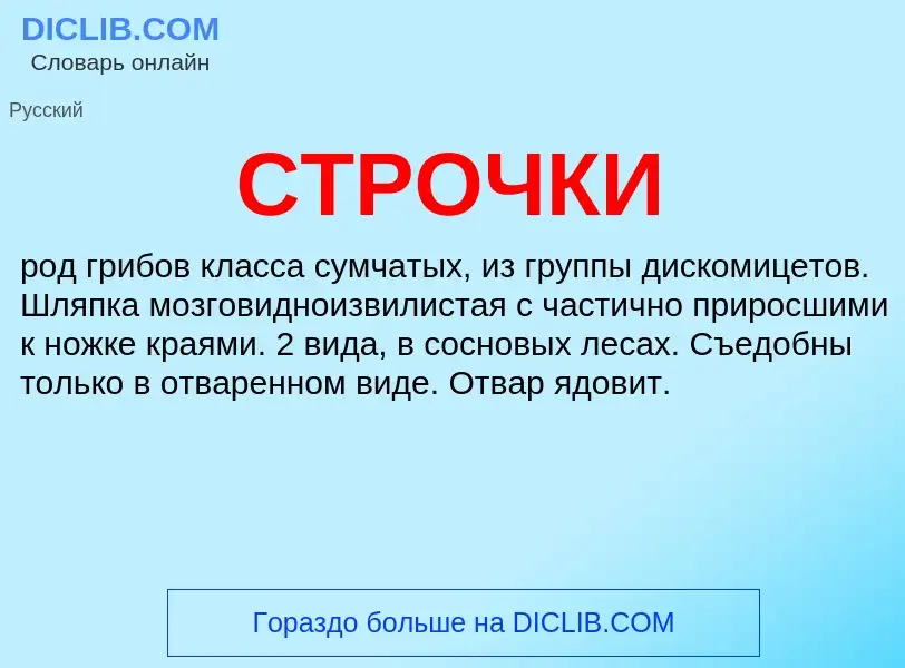 What is СТРОЧКИ - definition